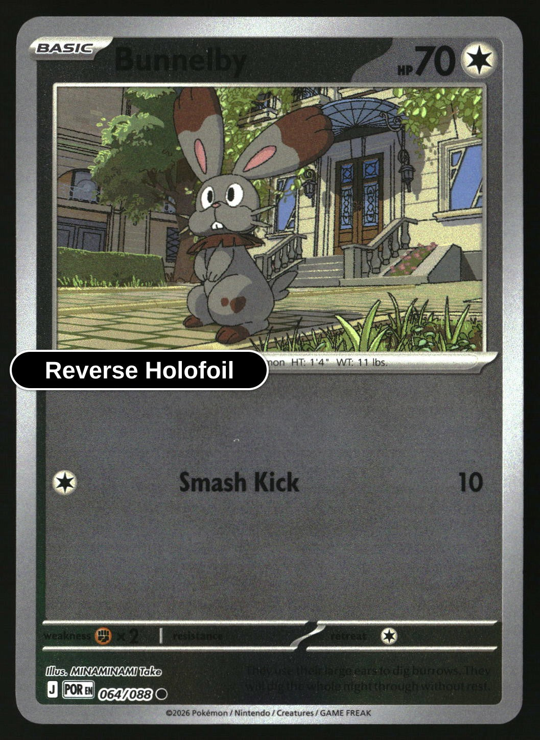 Bunnelby - 064/088 - [POR - ME03: Perfect Order] - Reverse Holofoil