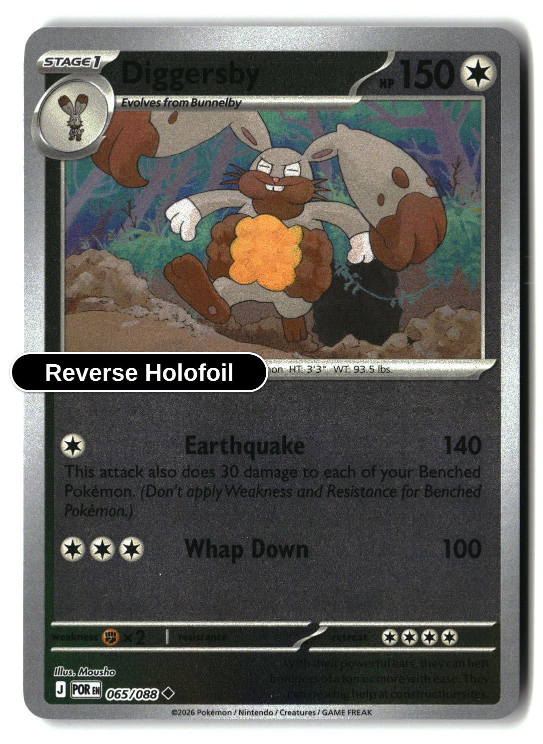 Diggersby - 065/088 - [POR - ME03: Perfect Order] - Reverse Holofoil