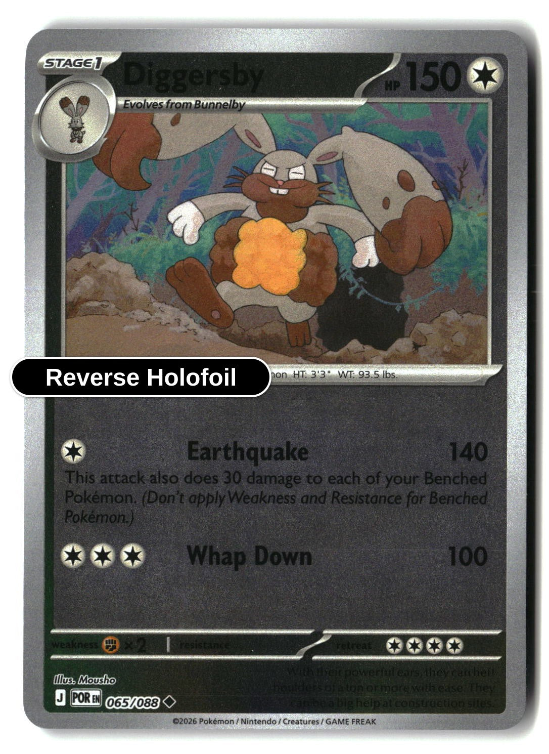 Diggersby - 065/088 - [POR - ME03: Perfect Order] - Reverse Holofoil