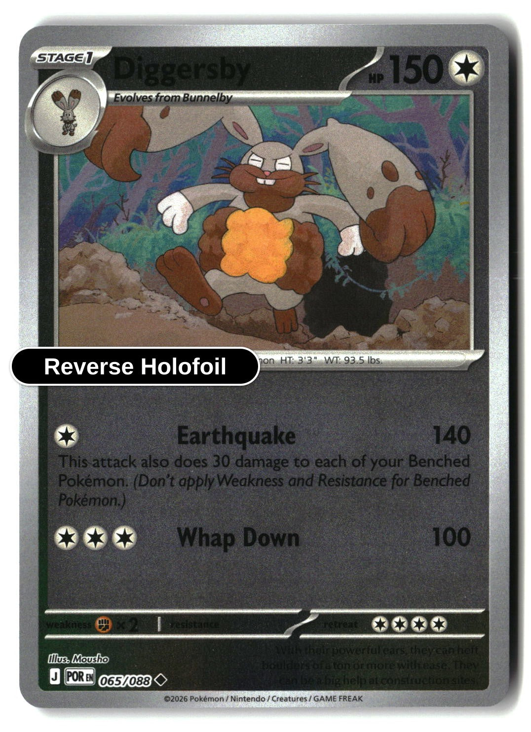 Diggersby - 065/088 - [POR - ME03: Perfect Order] - Reverse Holofoil