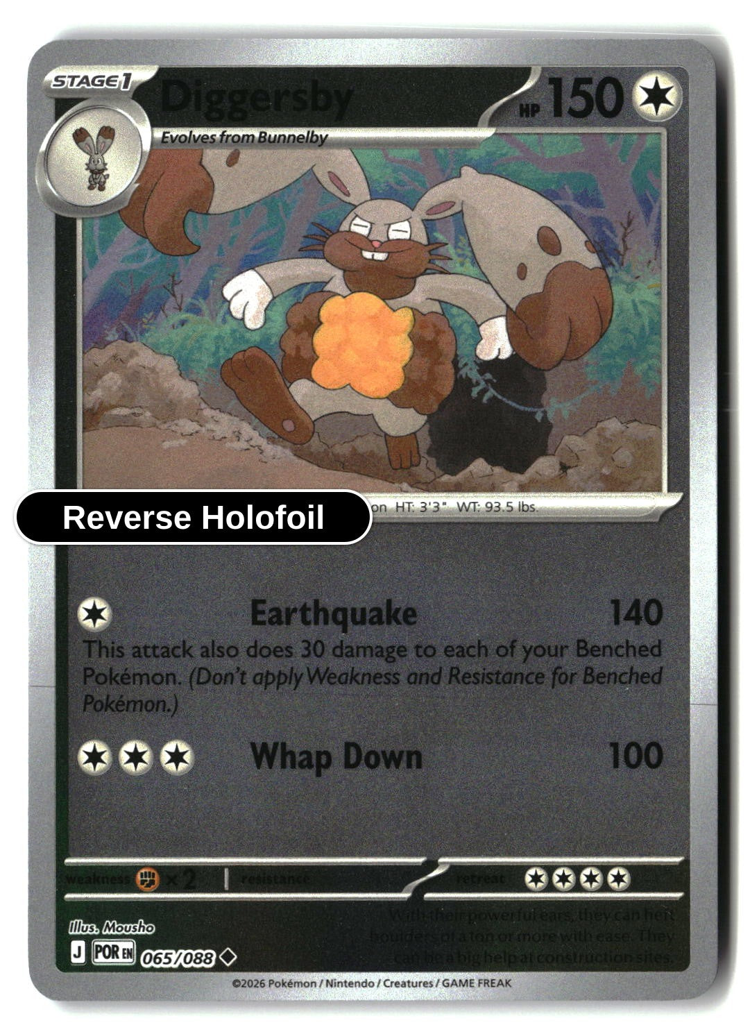 Diggersby - 065/088 - [POR - ME03: Perfect Order] - Reverse Holofoil