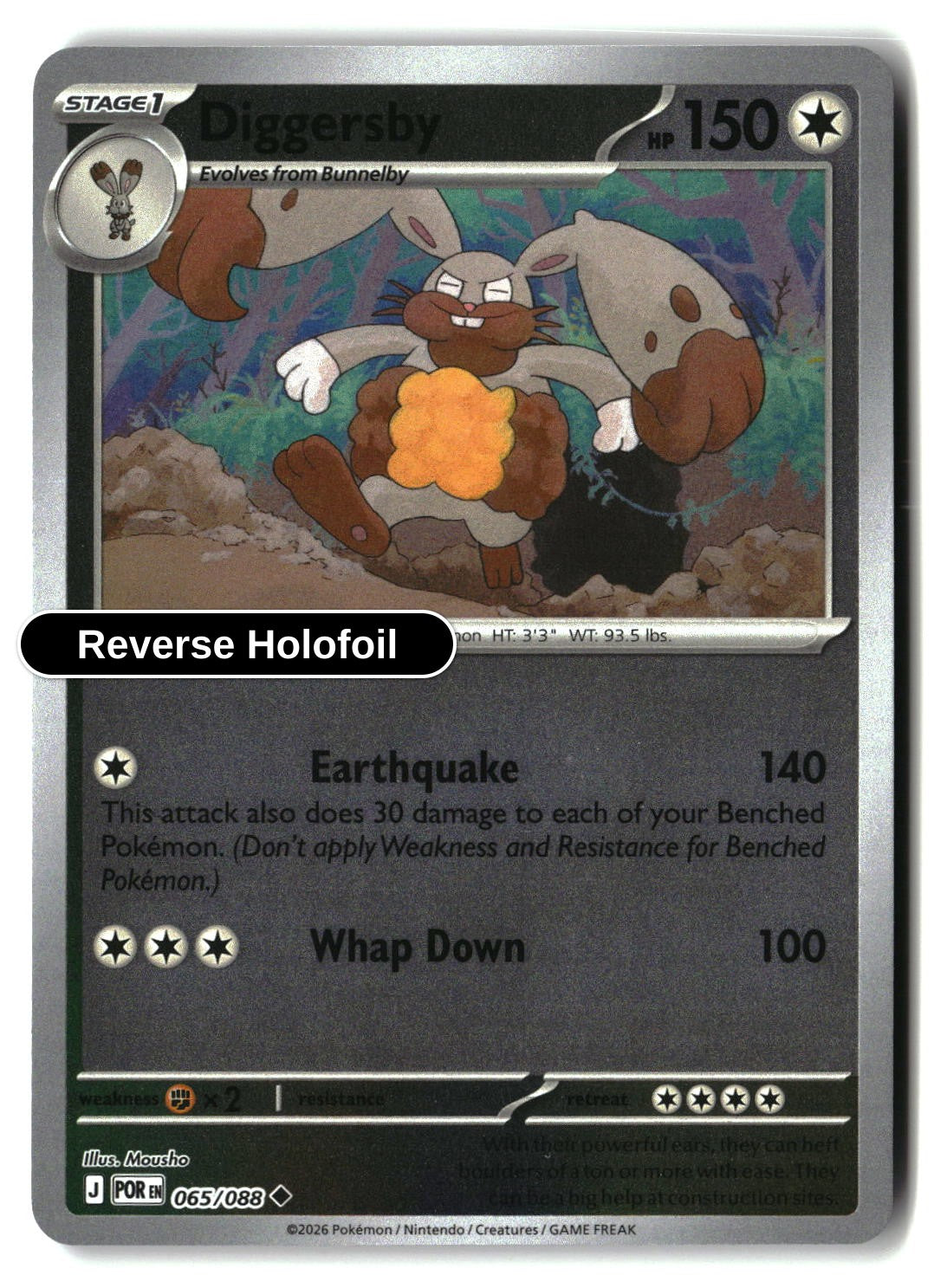 Diggersby - 065/088 - [POR - ME03: Perfect Order] - Reverse Holofoil