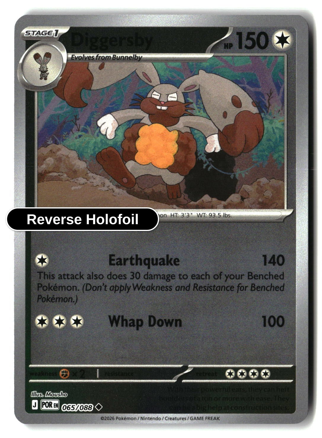Diggersby - 065/088 - [POR - ME03: Perfect Order] - Reverse Holofoil