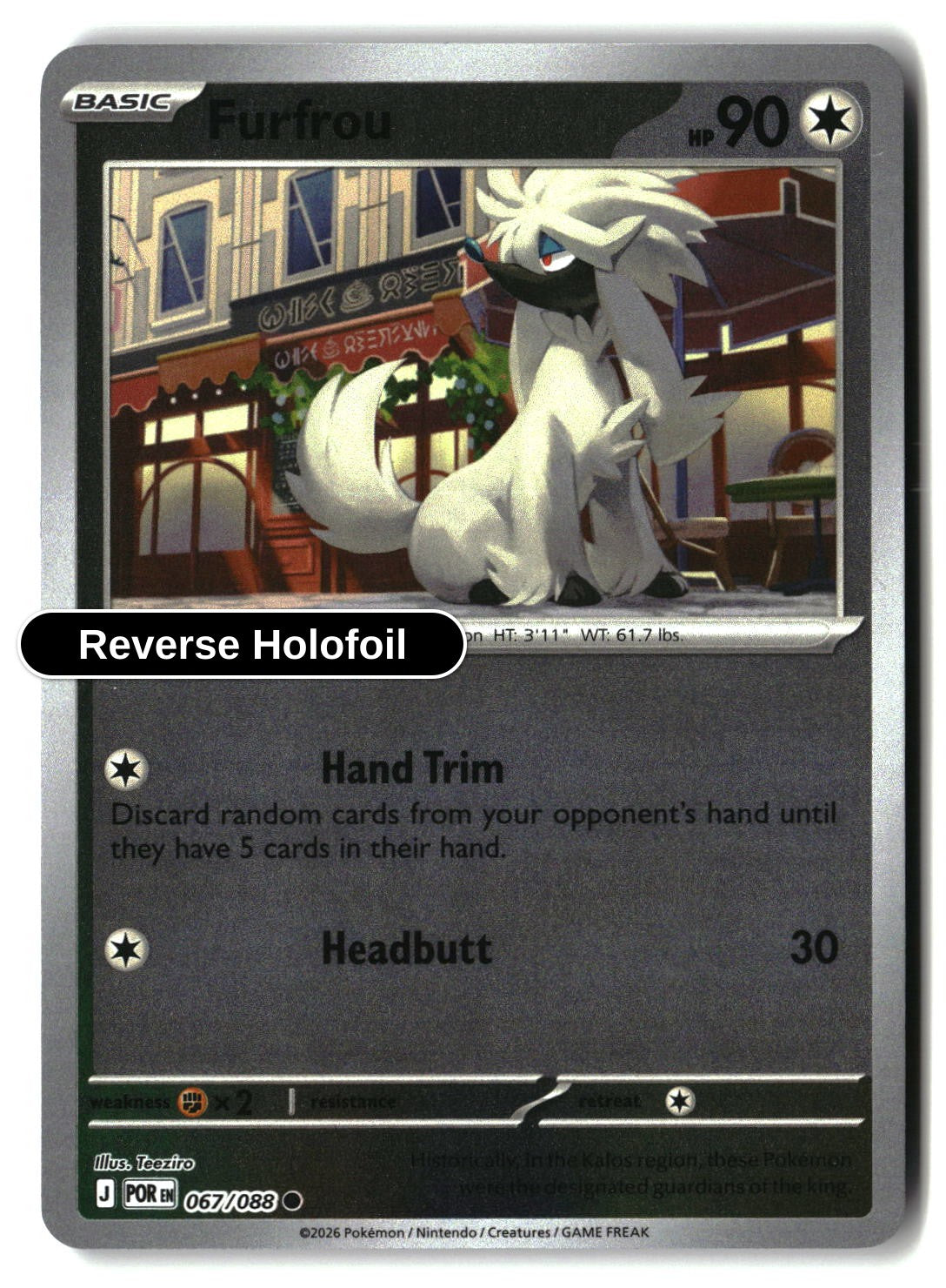 Furfrou - 067/088 - [POR - ME03: Perfect Order] - Reverse Holofoil