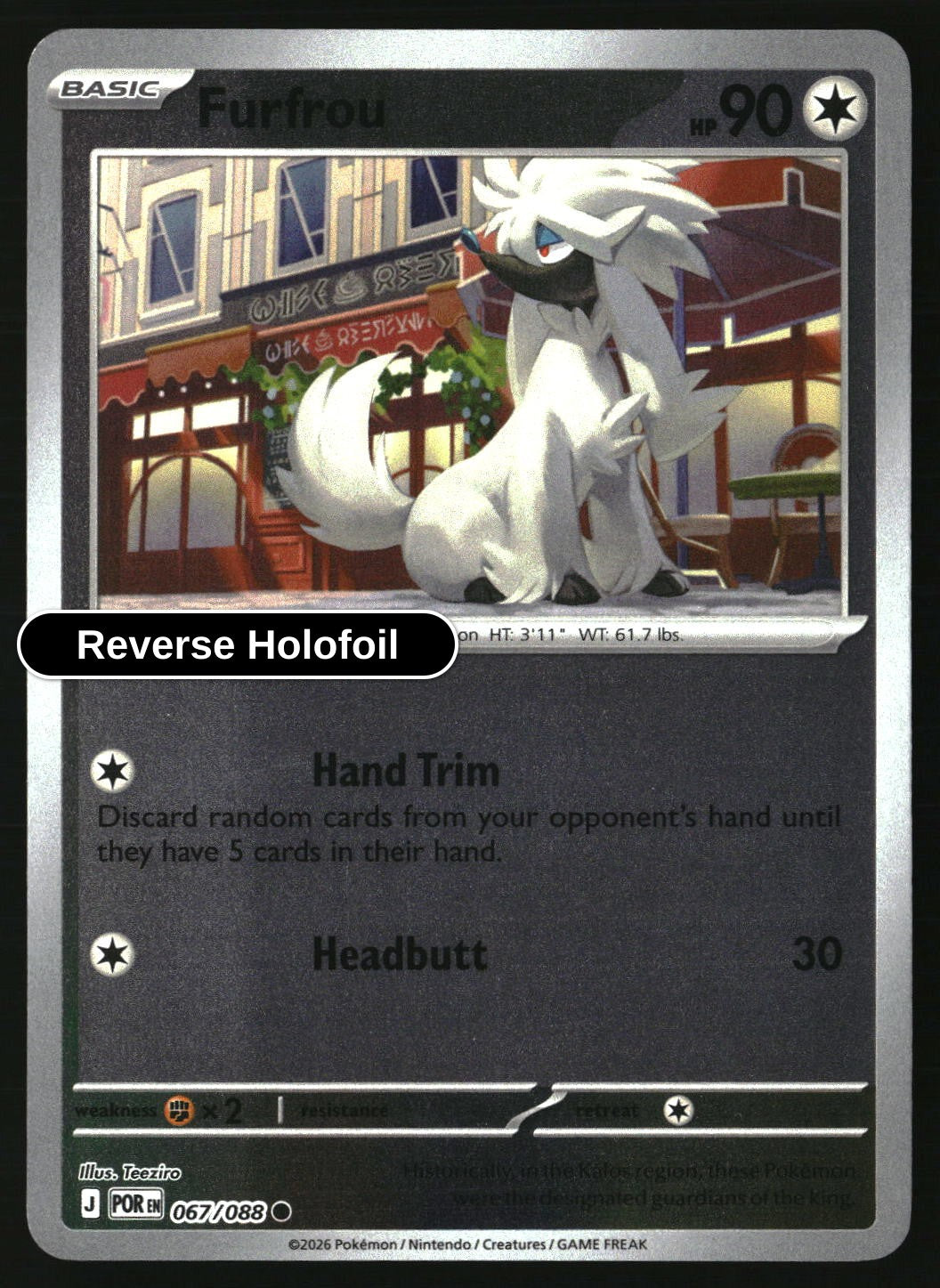 Furfrou - 067/088 - [POR - ME03: Perfect Order] - Reverse Holofoil