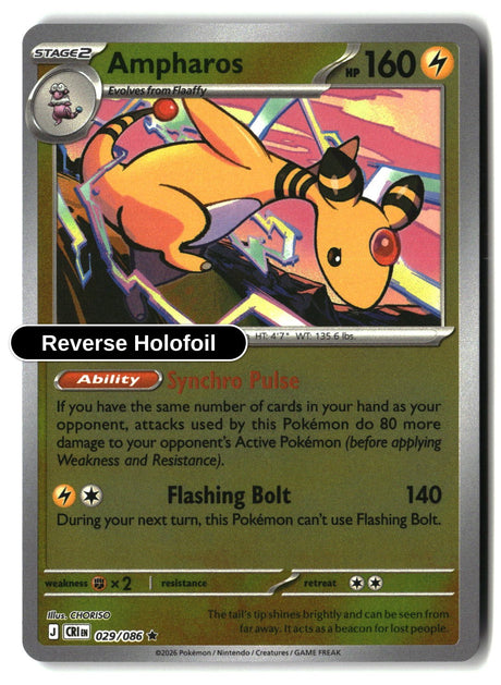 Ampharos - 029/086 - [CRI - ME04: Chaos Rising] - Reverse Holofoil