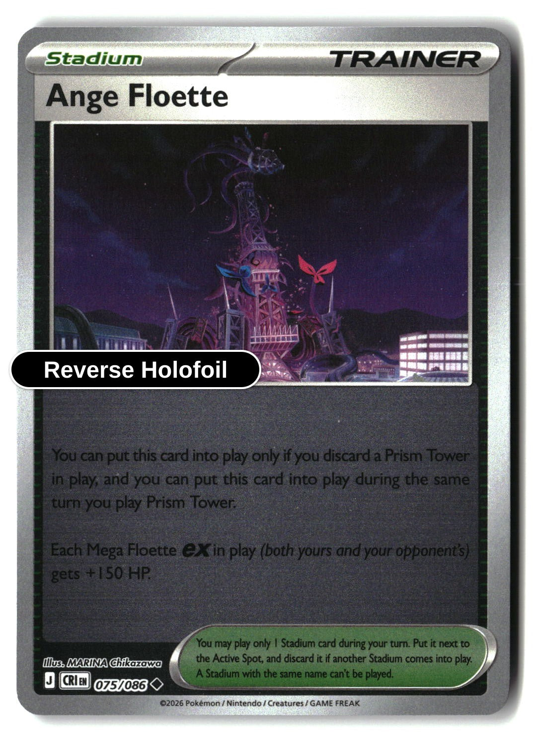 Ange Floette - 075/086 - [CRI - ME04: Chaos Rising] - Reverse Holofoil