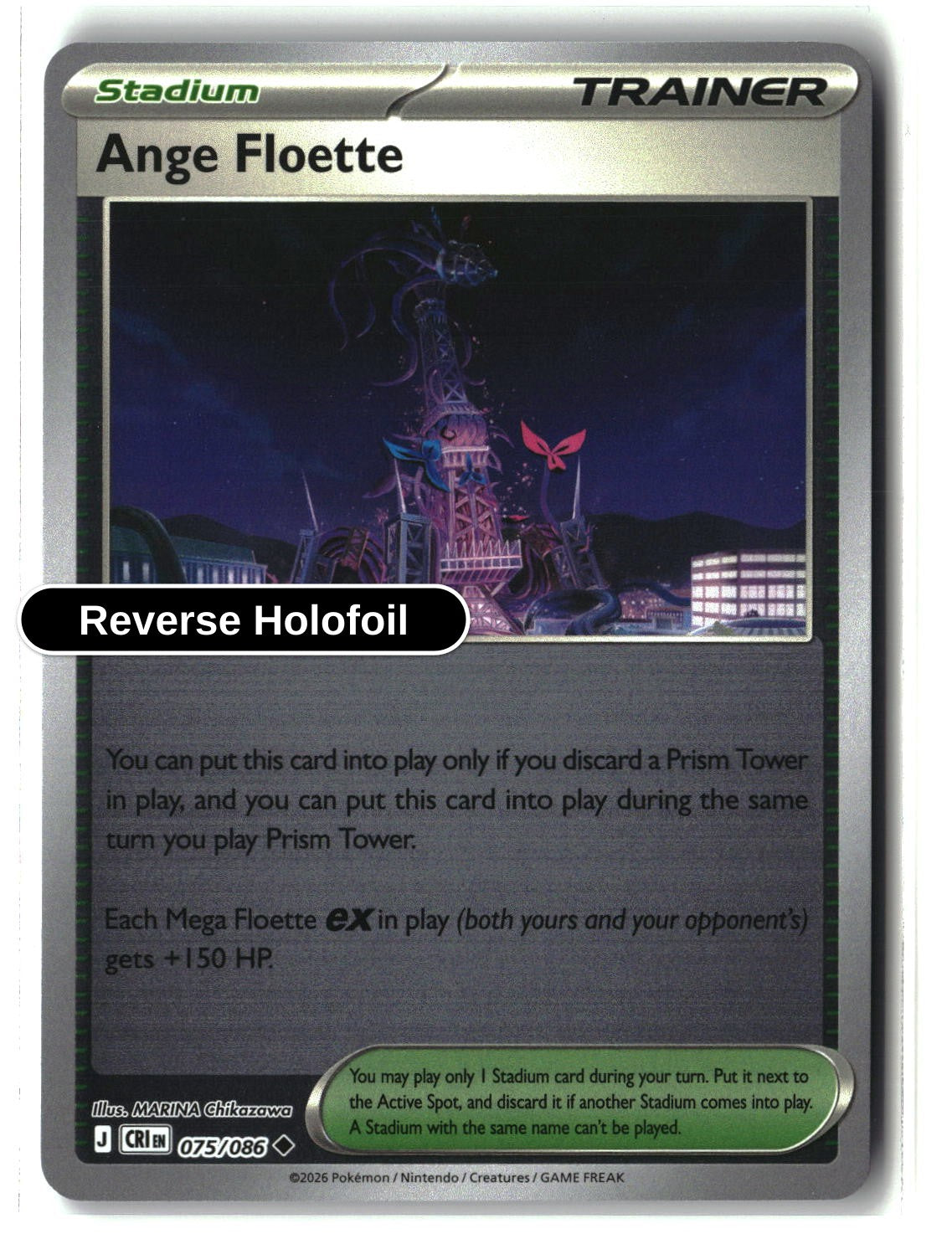 Ange Floette - 075/086 - [CRI - ME04: Chaos Rising] - Reverse Holofoil