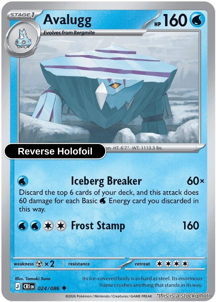 Avalugg - 024/086 - [CRI - ME04: Chaos Rising] - Reverse Holofoil