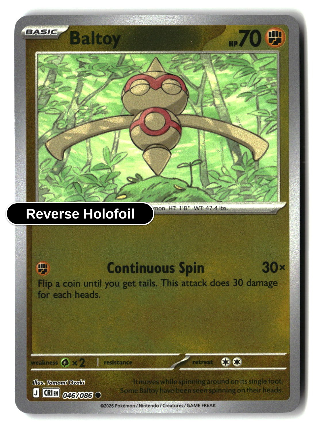 Baltoy - 046/086 - [CRI - ME04: Chaos Rising] - Reverse Holofoil
