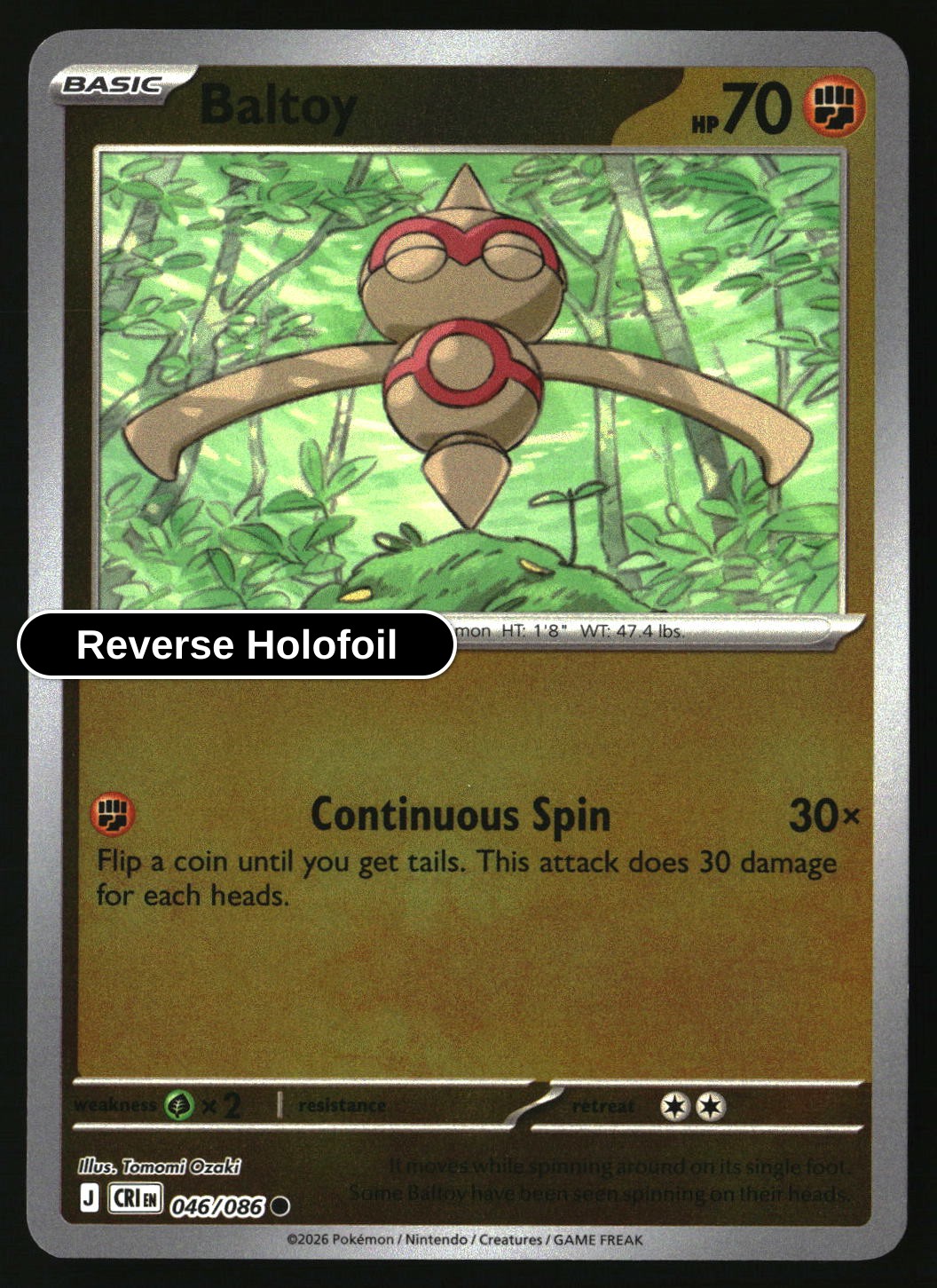 Baltoy - 046/086 - [CRI - ME04: Chaos Rising] - Reverse Holofoil