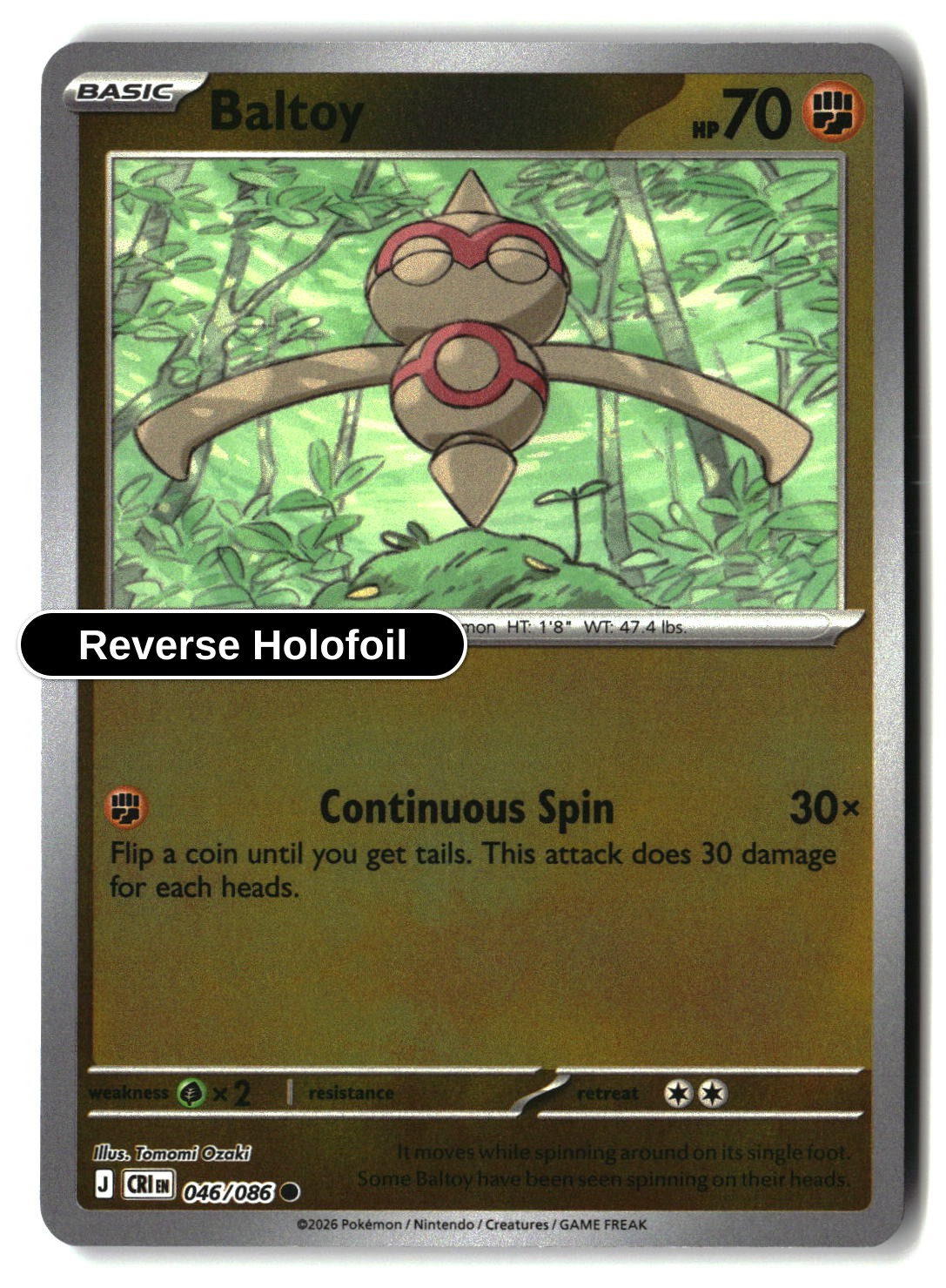 Baltoy - 046/086 - [CRI - ME04: Chaos Rising] - Reverse Holofoil
