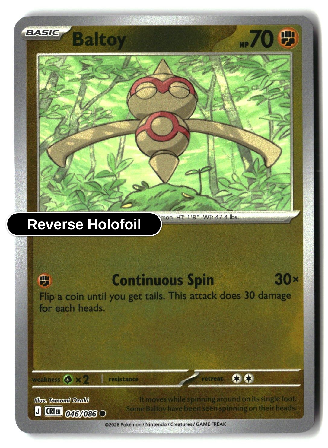Baltoy - 046/086 - [CRI - ME04: Chaos Rising] - Reverse Holofoil