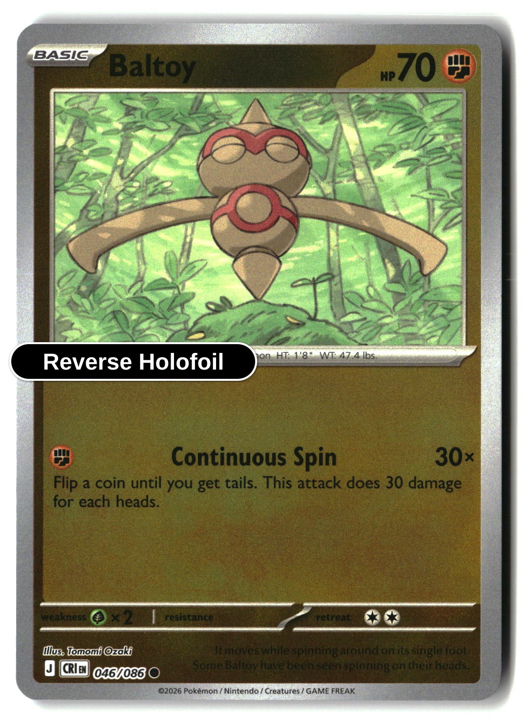 Baltoy - 046/086 - [CRI - ME04: Chaos Rising] - Reverse Holofoil