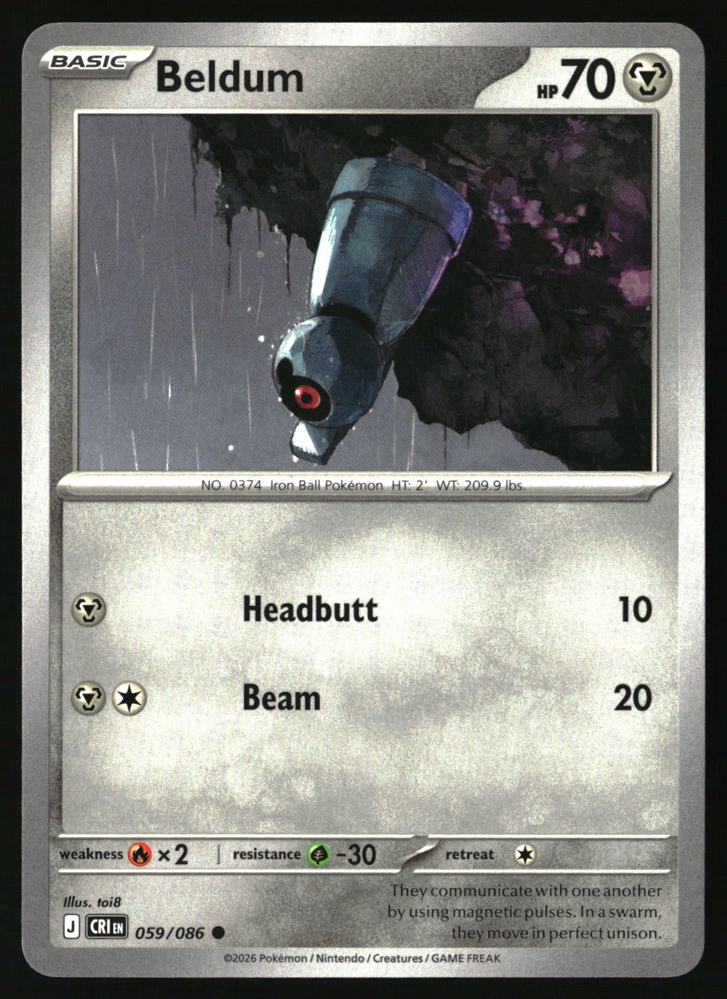 Beldum - 059/086 - [CRI - ME04: Chaos Rising]