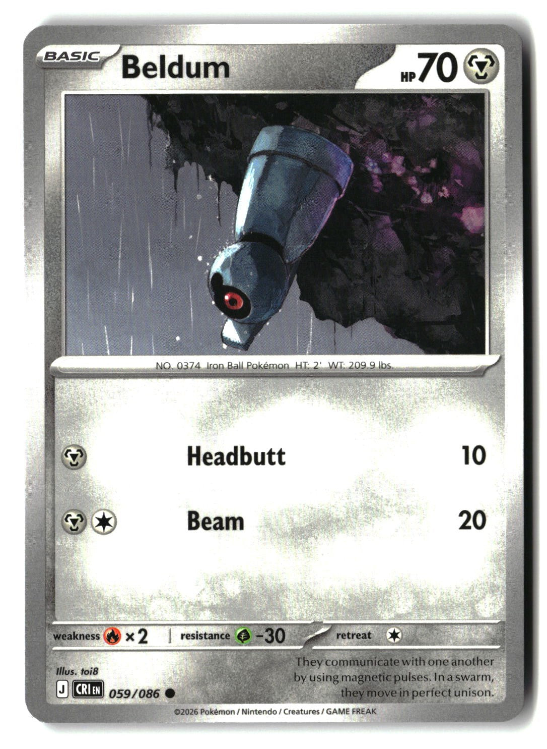 Beldum - 059/086 - [CRI - ME04: Chaos Rising]