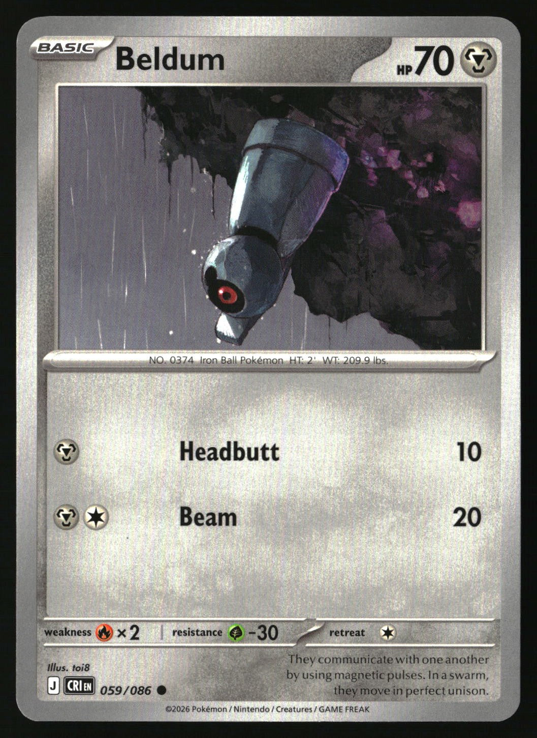 Beldum - 059/086 - [CRI - ME04: Chaos Rising]