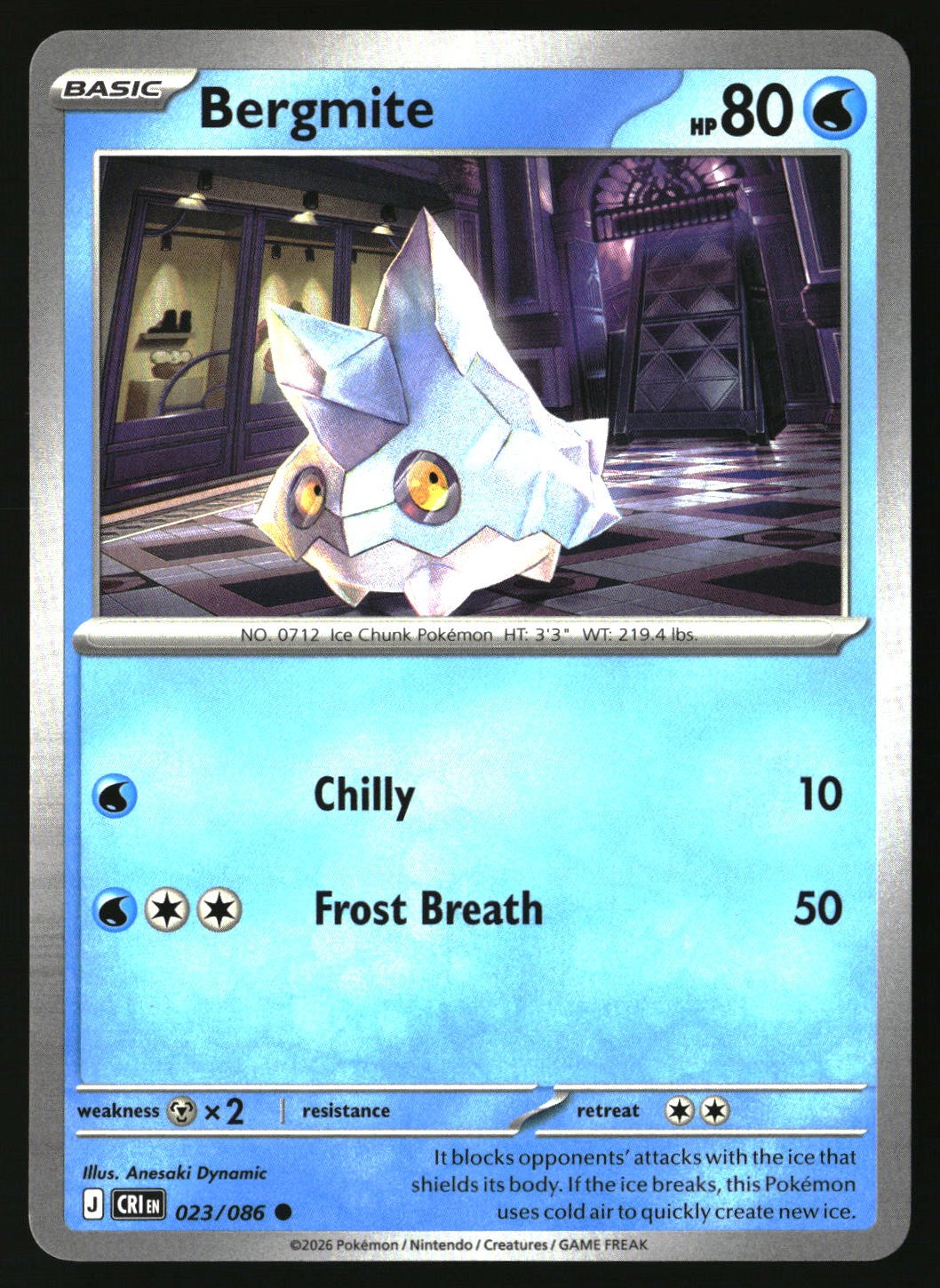 Bergmite - 023/086 - [CRI - ME04: Chaos Rising]