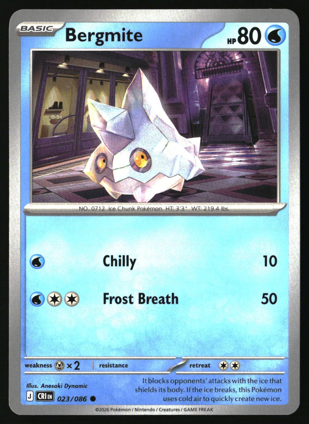 Bergmite - 023/086 - [CRI - ME04: Chaos Rising]