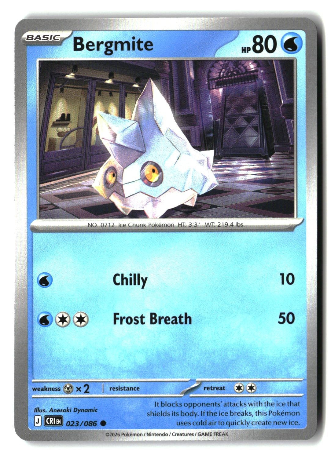 Bergmite - 023/086 - [CRI - ME04: Chaos Rising]