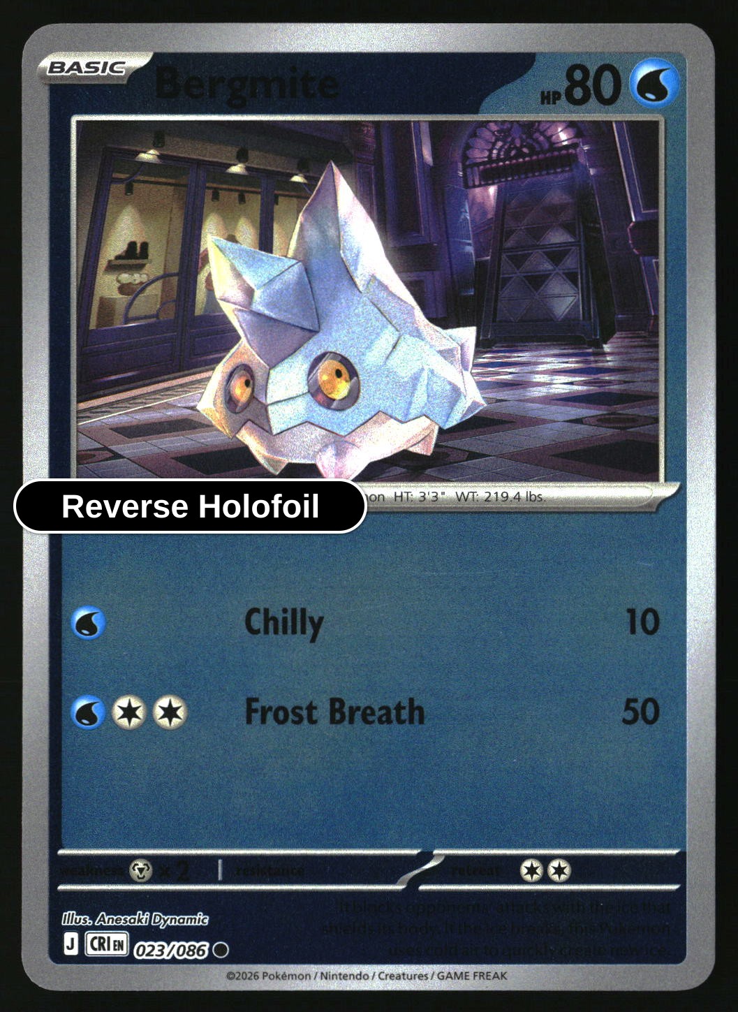 Bergmite - 023/086 - [CRI - ME04: Chaos Rising] - Reverse Holofoil