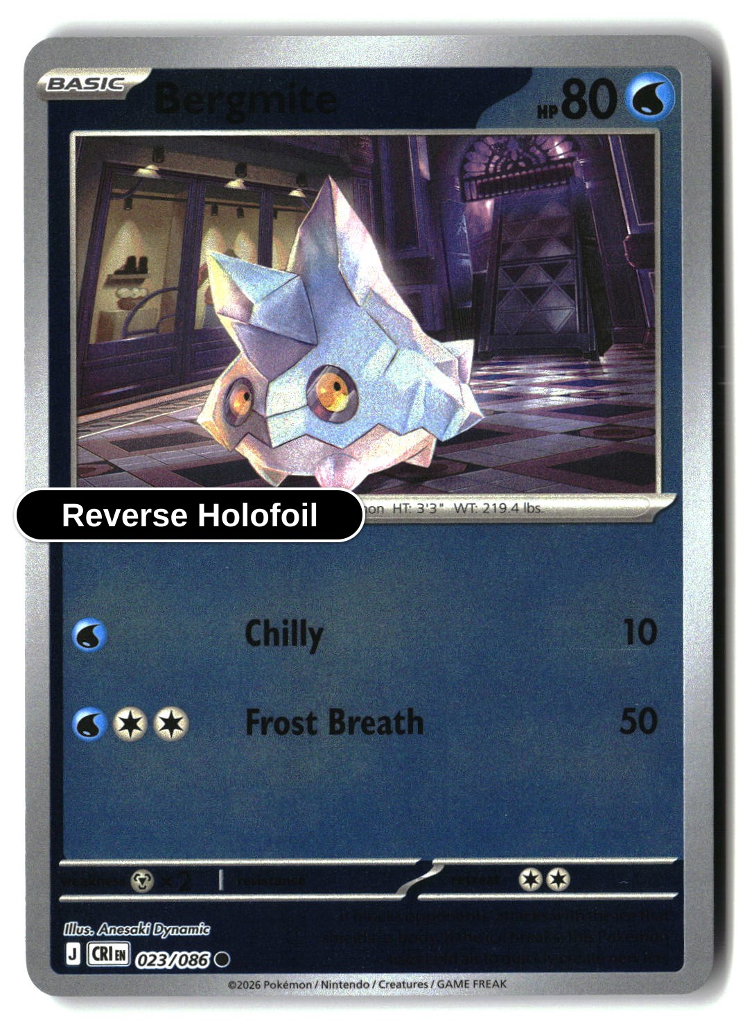 Bergmite - 023/086 - [CRI - ME04: Chaos Rising] - Reverse Holofoil