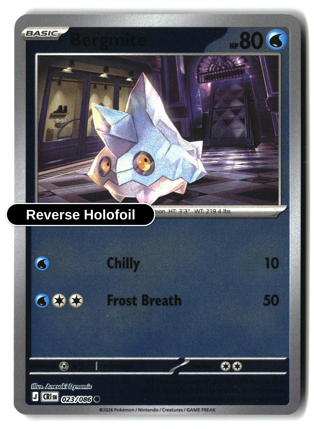 Bergmite - 023/086 - [CRI - ME04: Chaos Rising] - Reverse Holofoil