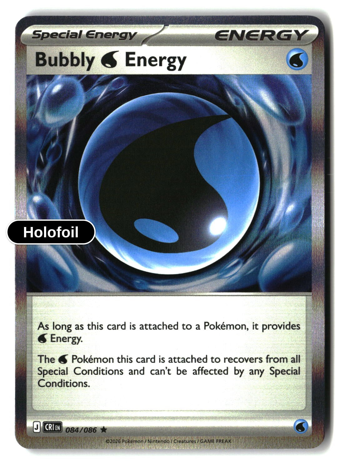 Bubbly W Energy - 084/086 - [CRI - ME04: Chaos Rising] - Holofoil