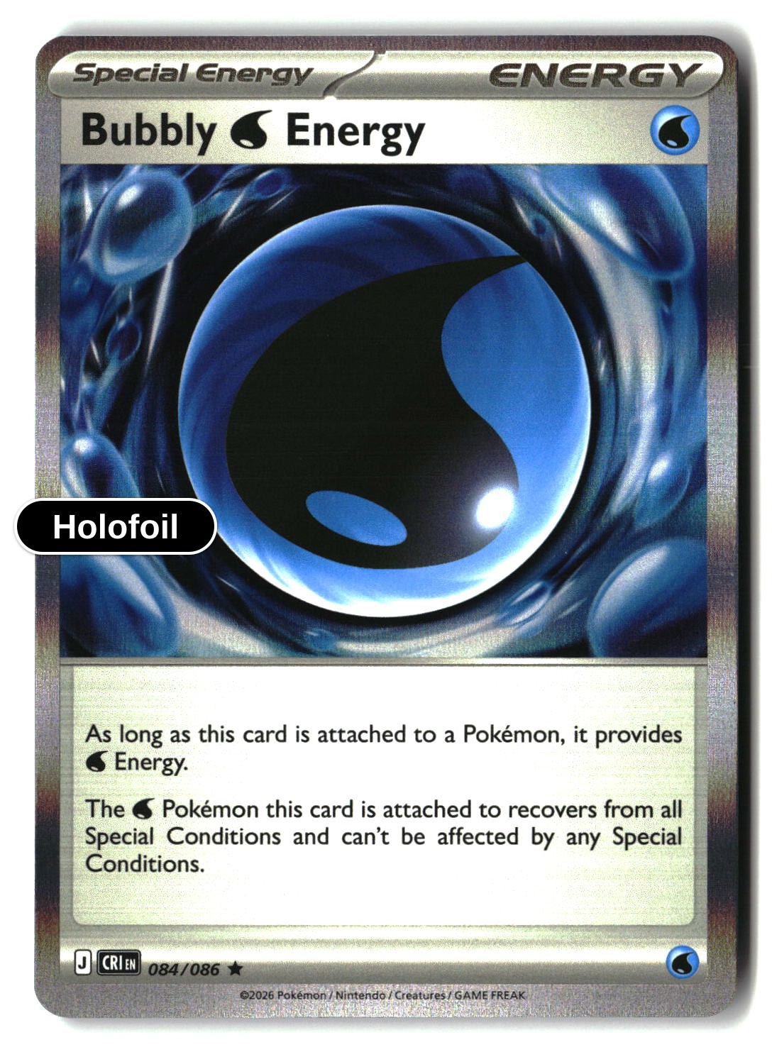 Bubbly W Energy - 084/086 - [CRI - ME04: Chaos Rising] - Holofoil