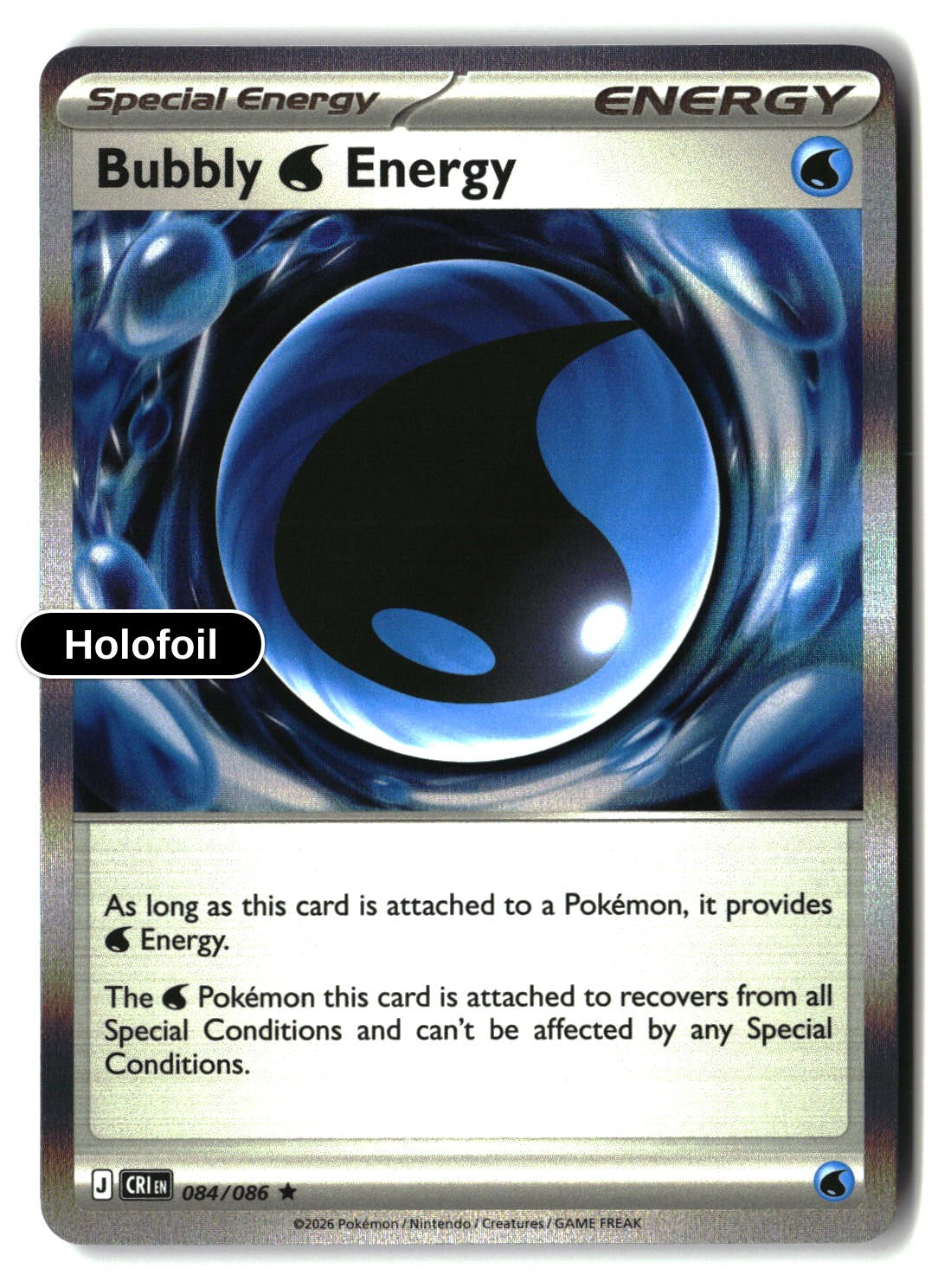 Bubbly W Energy - 084/086 - [CRI - ME04: Chaos Rising] - Holofoil