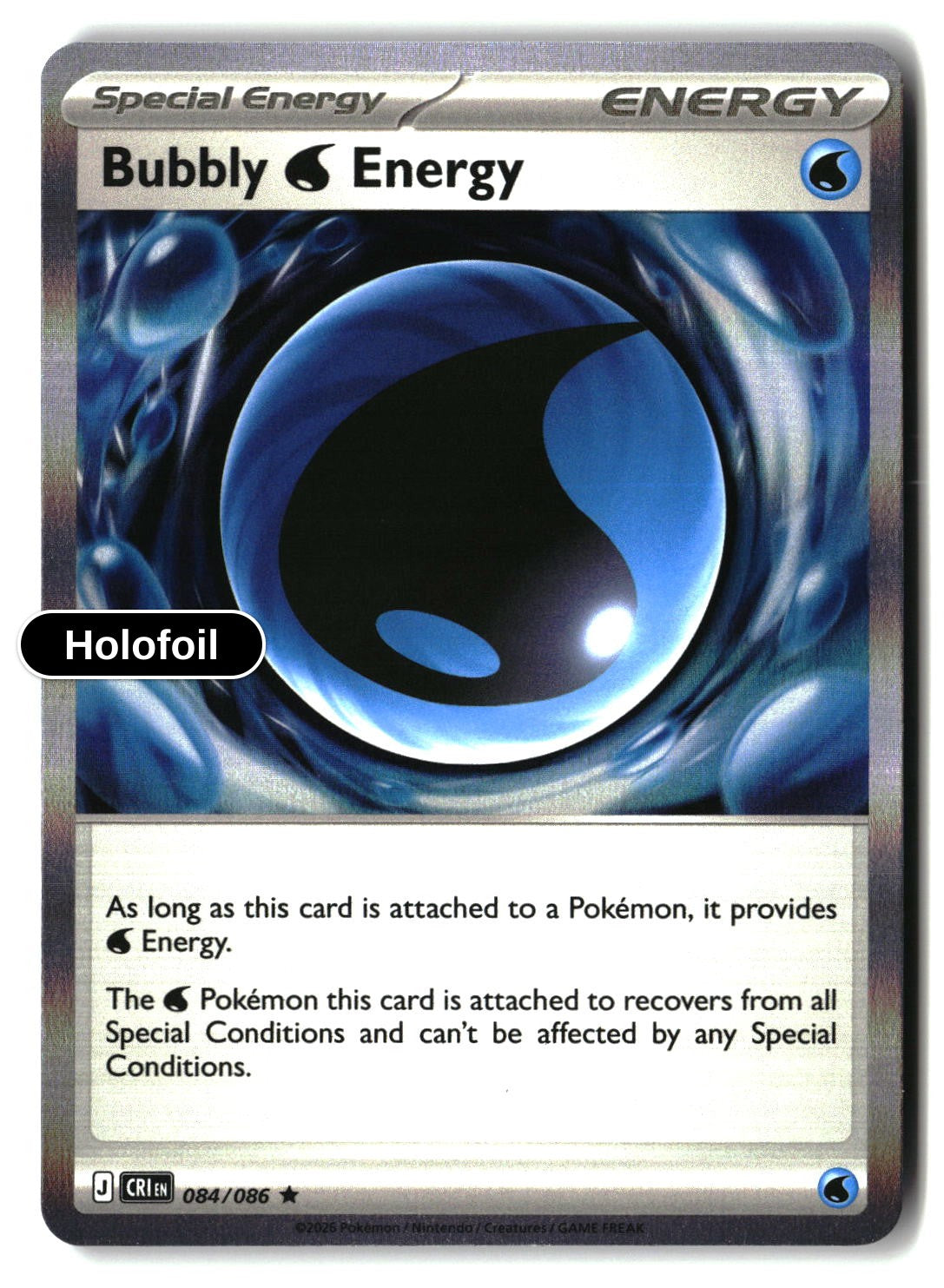 Bubbly W Energy - 084/086 - [CRI - ME04: Chaos Rising] - Holofoil