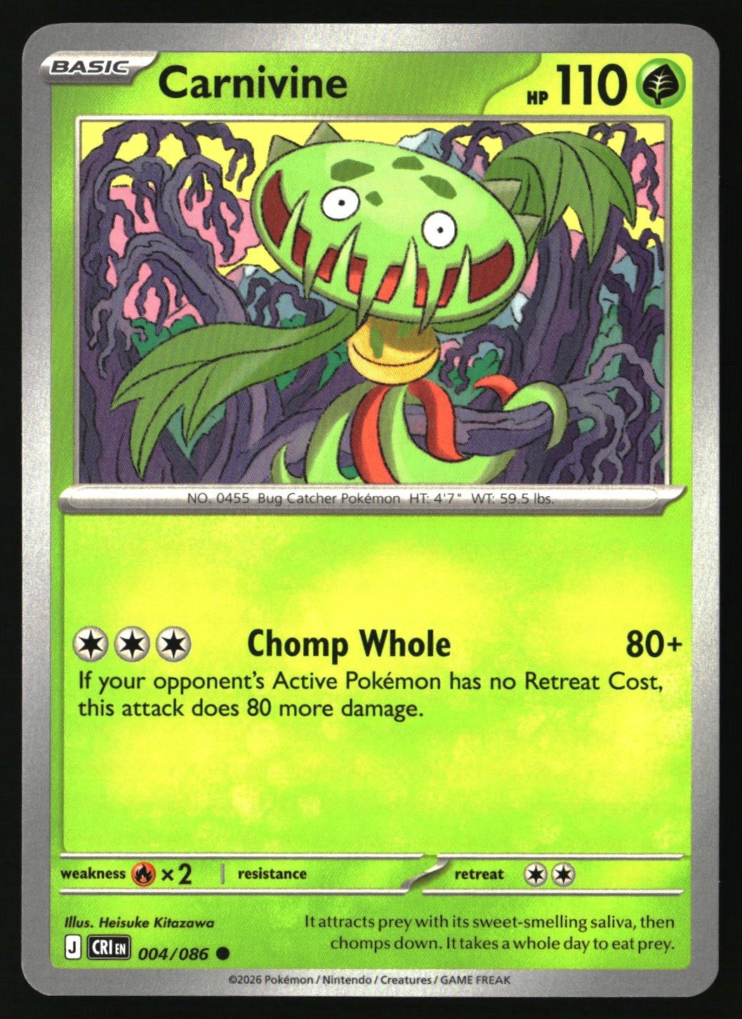 Carnivine - 004/086 - [CRI - ME04: Chaos Rising]