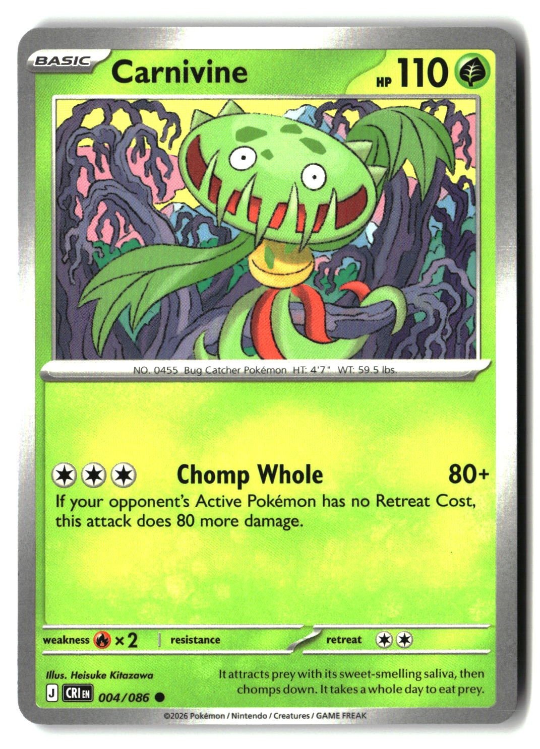 Carnivine - 004/086 - [CRI - ME04: Chaos Rising]