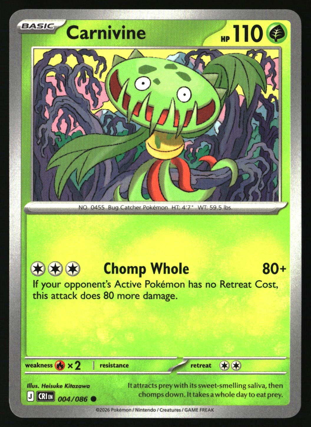 Carnivine - 004/086 - [CRI - ME04: Chaos Rising]