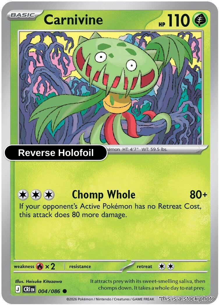 Carnivine - 004/086 - [CRI - ME04: Chaos Rising] - Reverse Holofoil