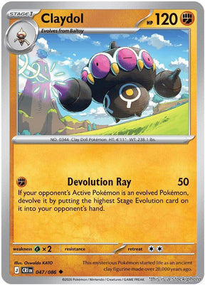 Claydol - 047/086 - [CRI - ME04: Chaos Rising]
