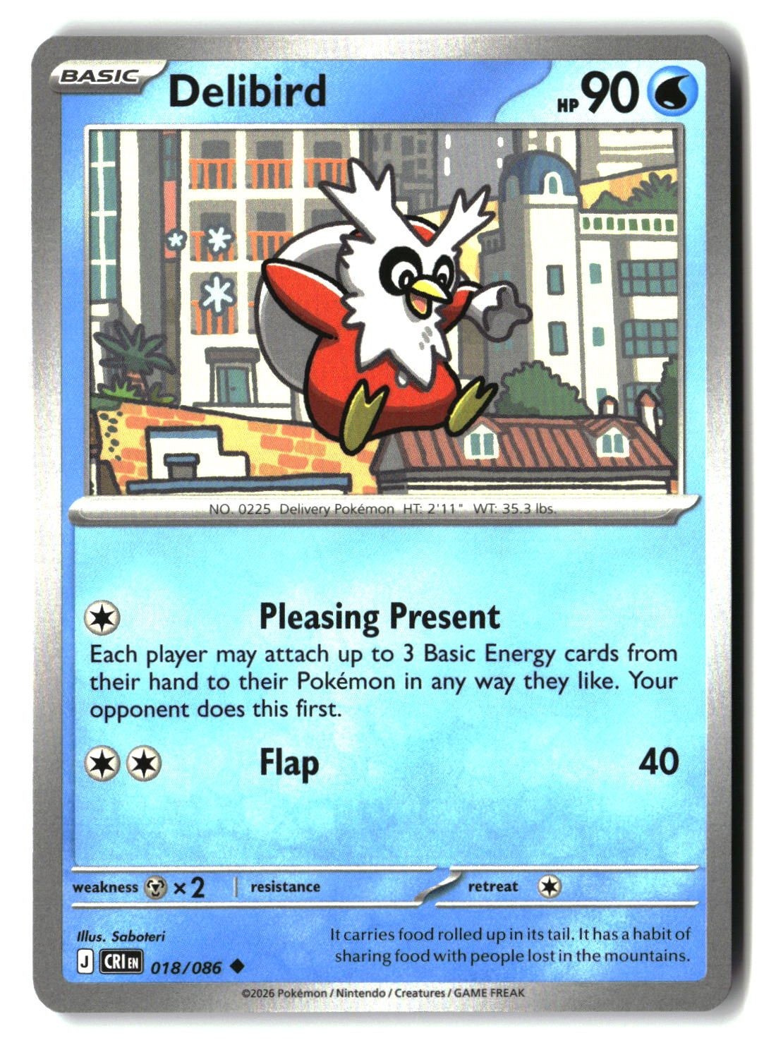 Delibird - 018/086 - [CRI - ME04: Chaos Rising]