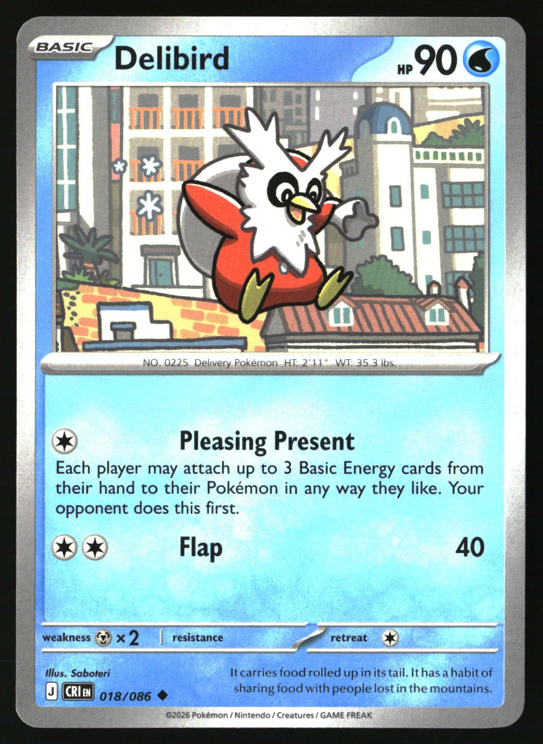 Delibird - 018/086 - [CRI - ME04: Chaos Rising]