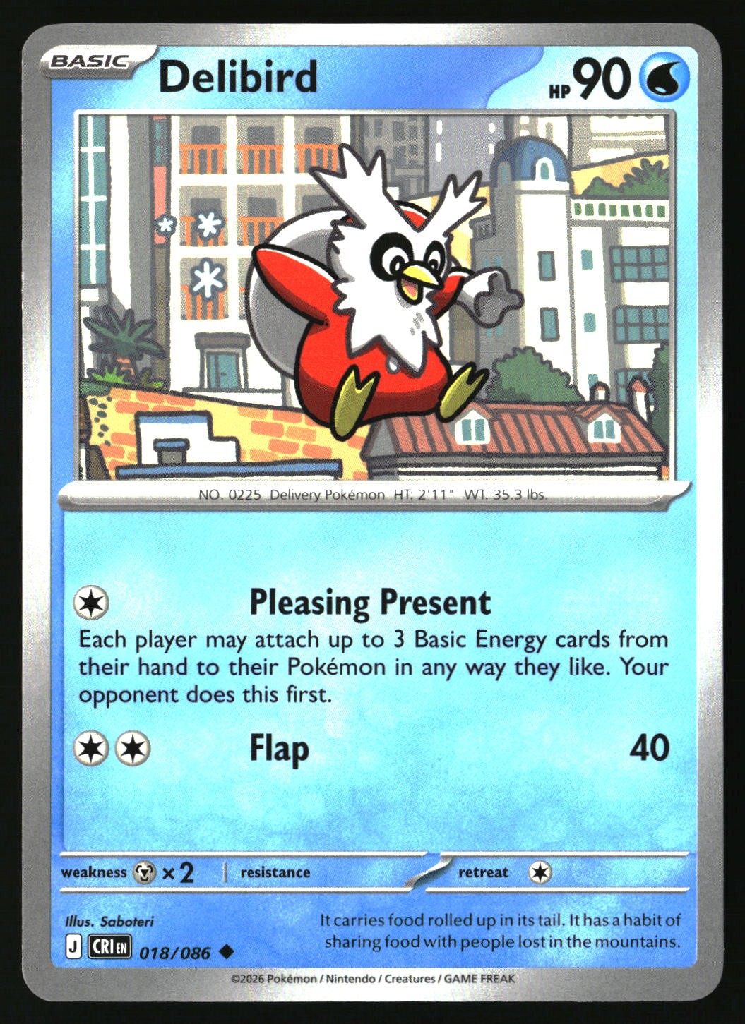 Delibird - 018/086 - [CRI - ME04: Chaos Rising]