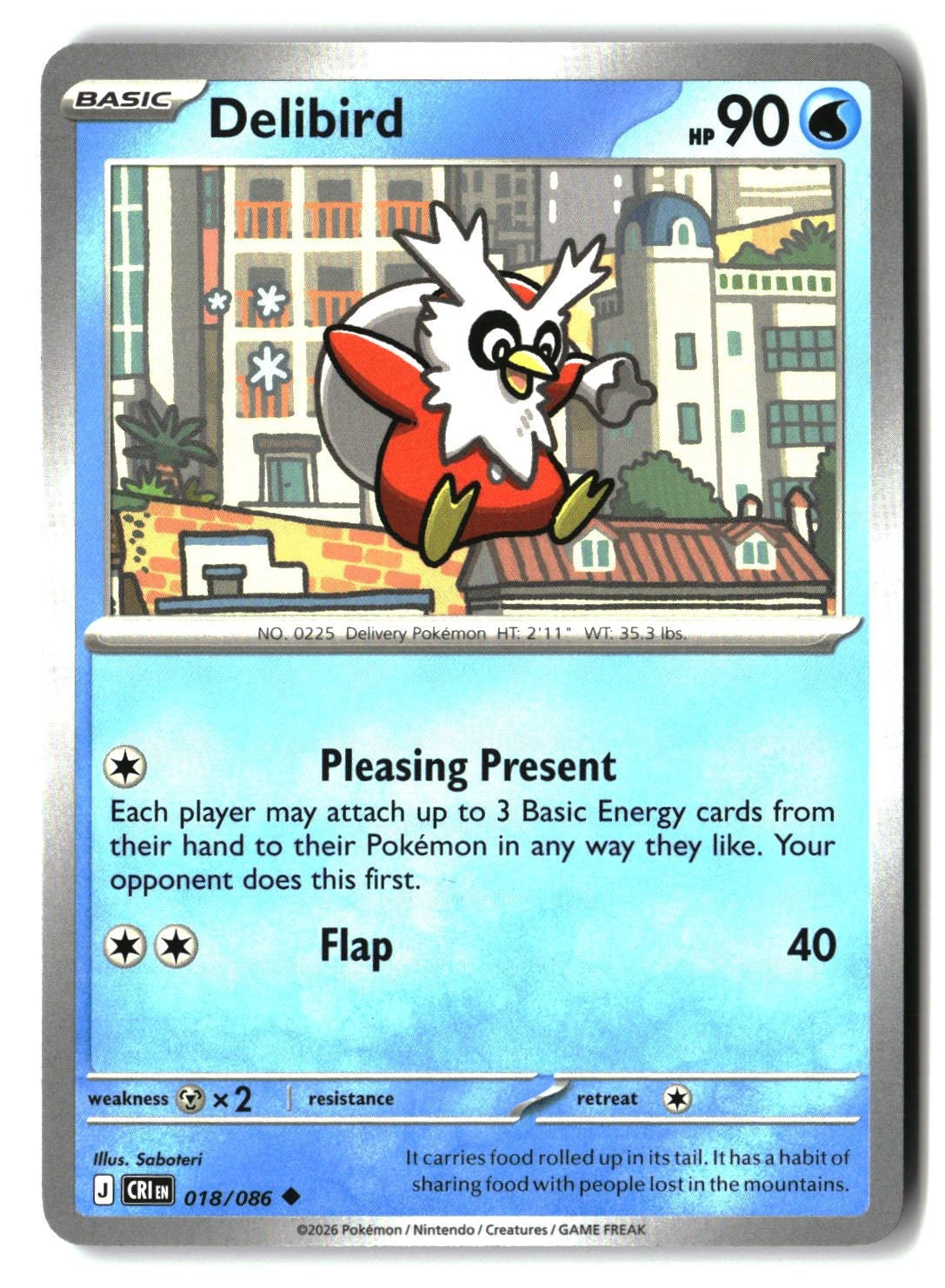 Delibird - 018/086 - [CRI - ME04: Chaos Rising]