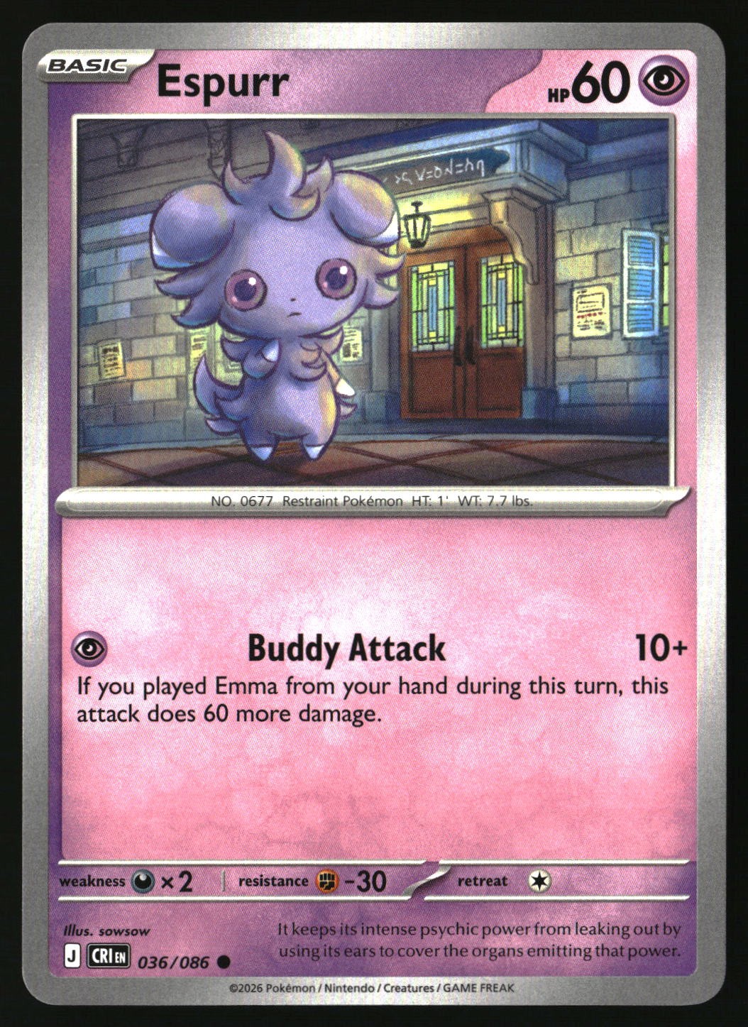 Espurr - 036/086 - [CRI - ME04: Chaos Rising]