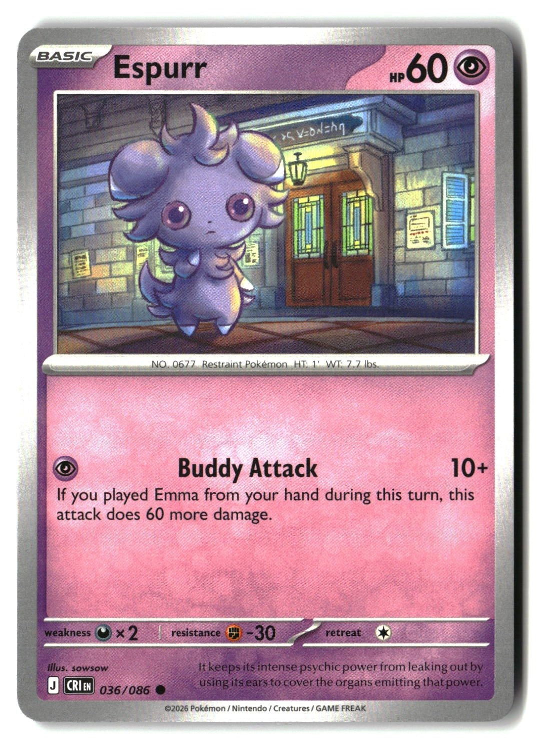 Espurr - 036/086 - [CRI - ME04: Chaos Rising]