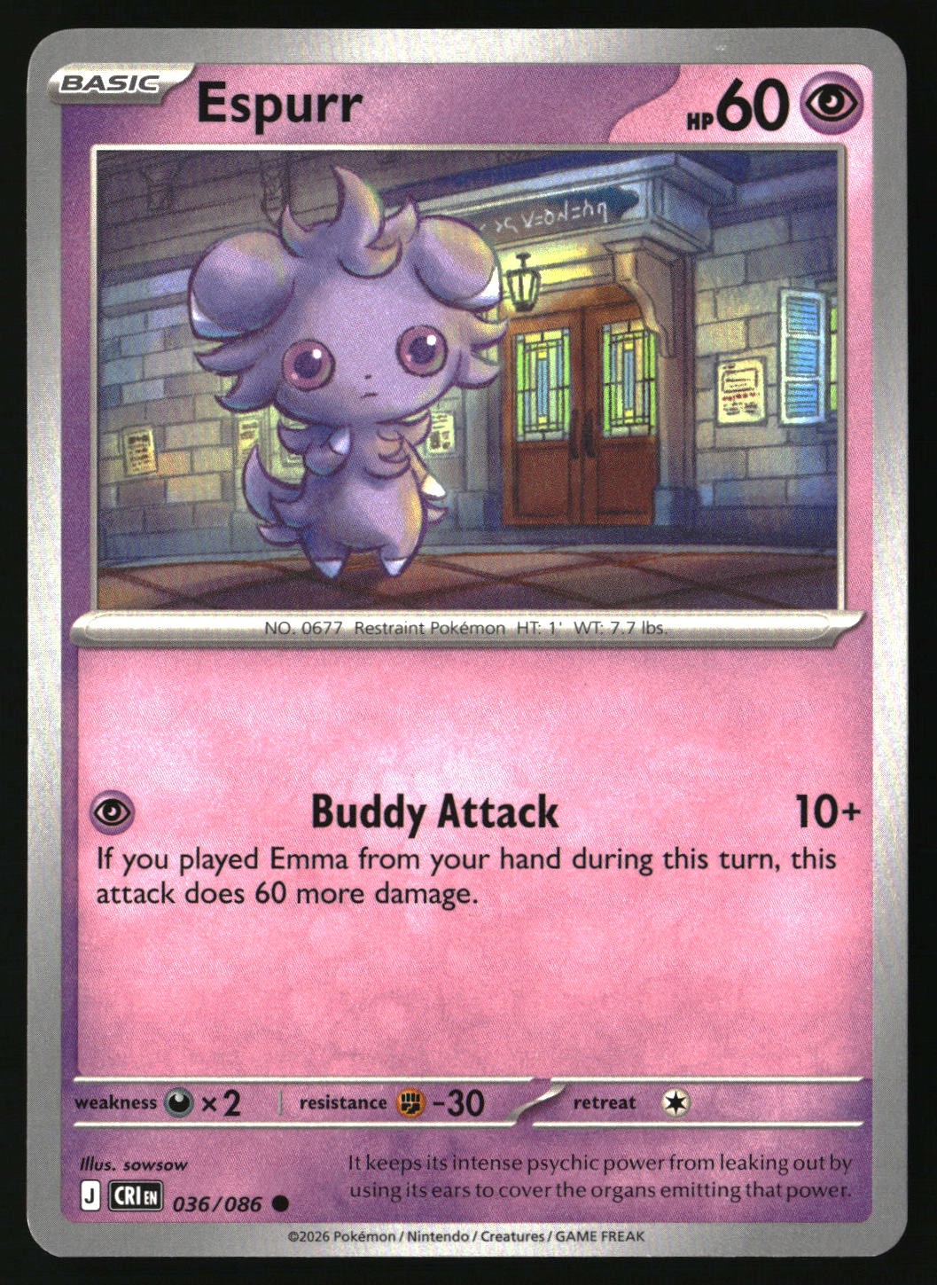 Espurr - 036/086 - [CRI - ME04: Chaos Rising]