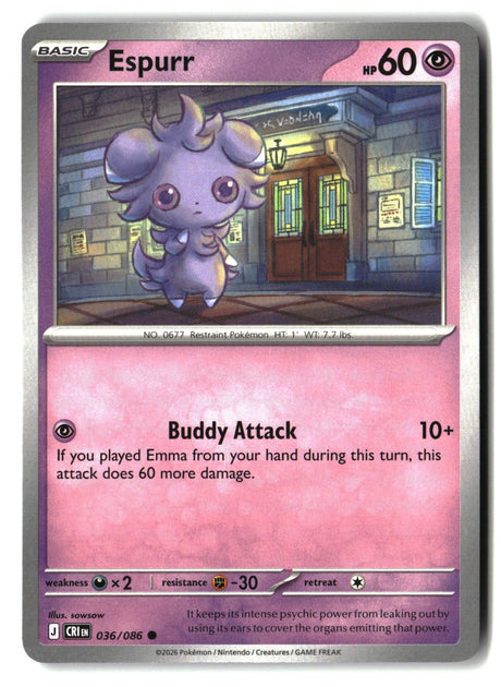 Espurr - 036/086 - [CRI - ME04: Chaos Rising]