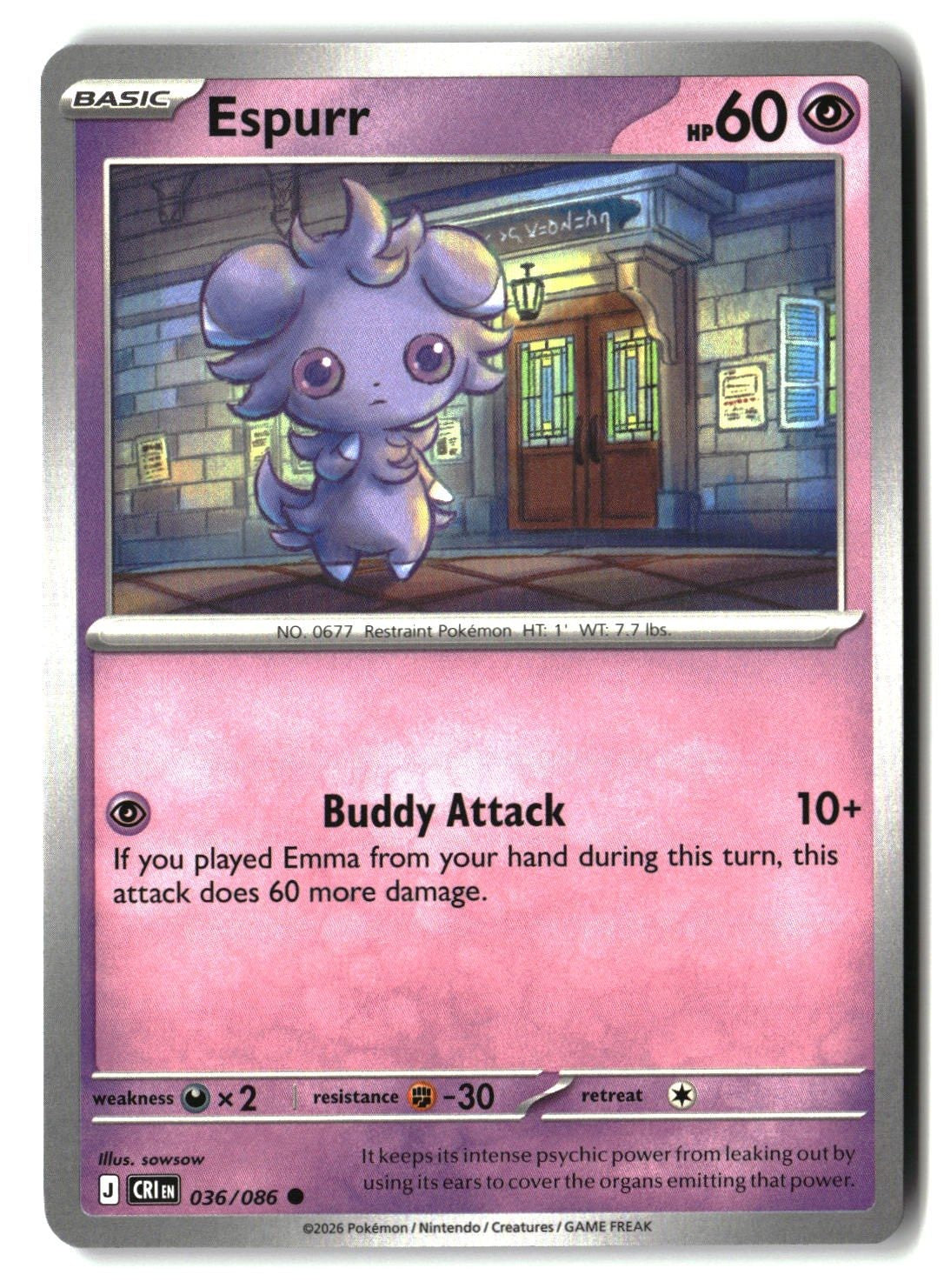 Espurr - 036/086 - [CRI - ME04: Chaos Rising]