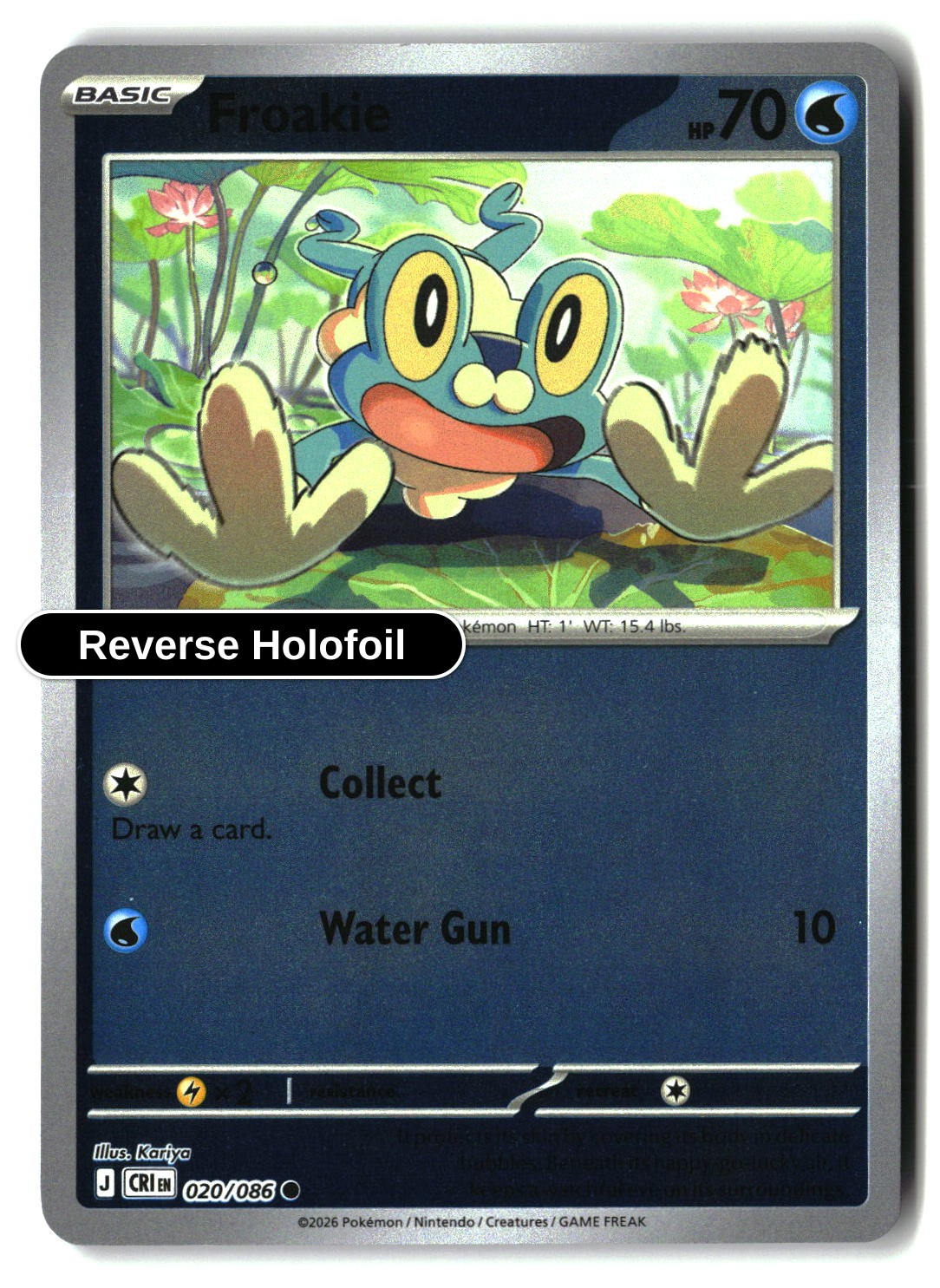 Froakie - 020/086 - [CRI - ME04: Chaos Rising] - Reverse Holofoil