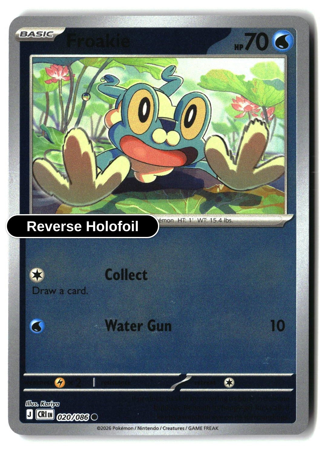 Froakie - 020/086 - [CRI - ME04: Chaos Rising] - Reverse Holofoil