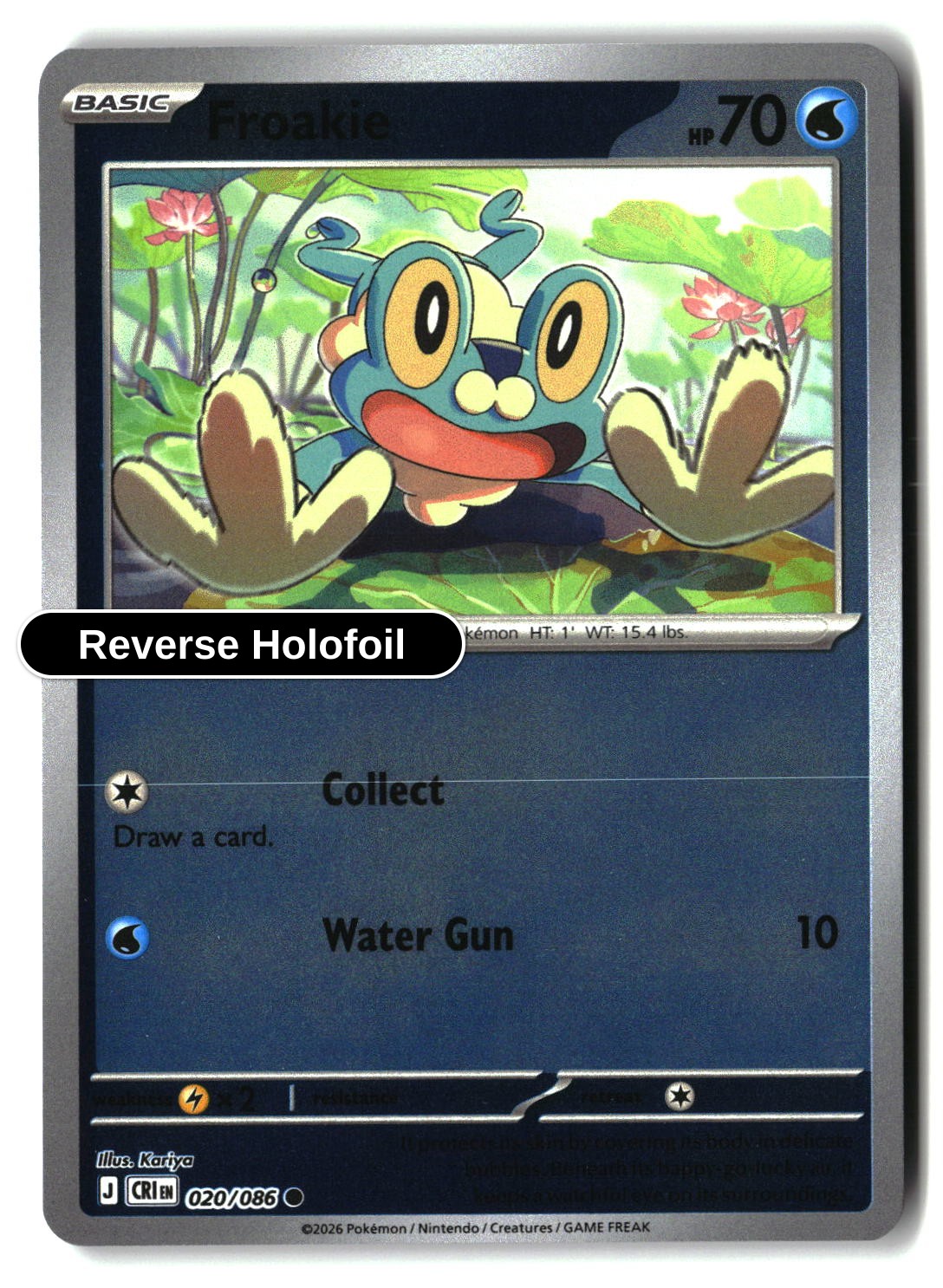 Froakie - 020/086 - [CRI - ME04: Chaos Rising] - Reverse Holofoil