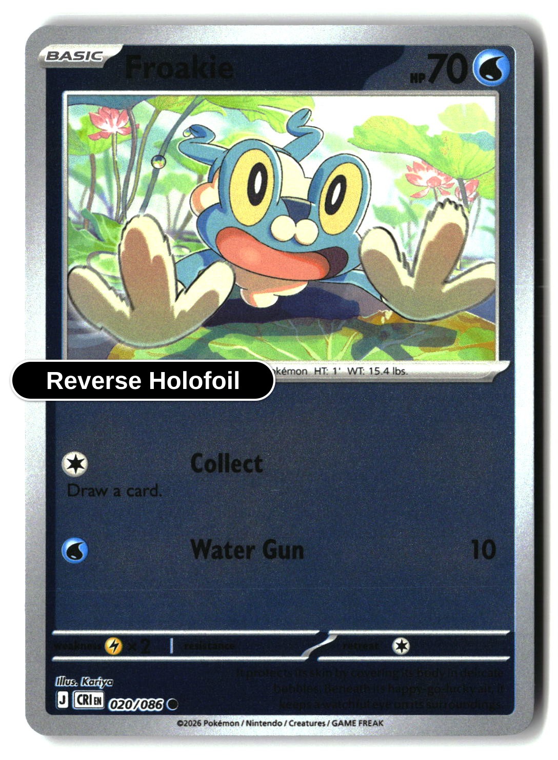 Froakie - 020/086 - [CRI - ME04: Chaos Rising] - Reverse Holofoil