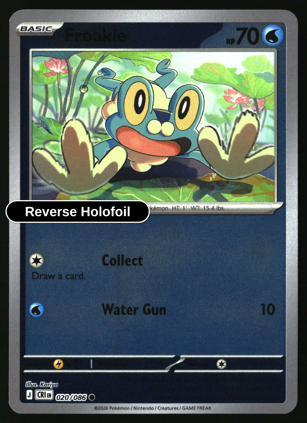 Froakie - 020/086 - [CRI - ME04: Chaos Rising] - Reverse Holofoil